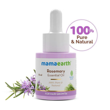 Mamaearth Rosemary Essential Oil for Hair Growth - 15 ml | 100% Pure & Natural | Undiluted | For Hair Fall Control & Hair Strengthening